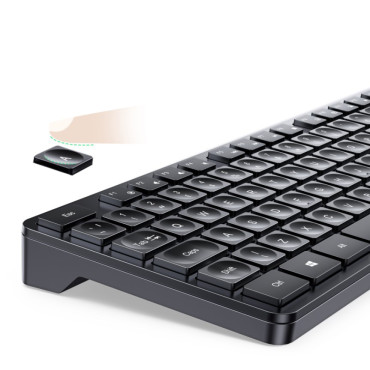 Bezvadu peles un datoru tastatūra 2.4GHz Black