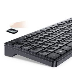 Bezvadu peles un datoru tastatūra 2.4GHz Black