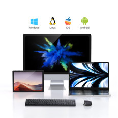 Bezvadu peles un datoru tastatūra 2.4GHz Black