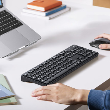 Bezvadu peles un datoru tastatūra 2.4GHz Black
