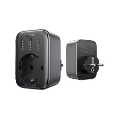2in1 Nätverksladdare EU AC 13A 2x USB USB-C 30W EU-kontakt