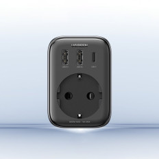 2in1 Nätverksladdare EU AC 13A 2x USB USB-C 30W EU-kontakt
