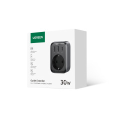 2V1 Sieťová nabíjačka EU AC 13A 2X USB USB-C 30W EU PLOK
