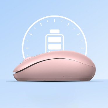 Trådlös mus till USB 2.4GHz Pink Computer