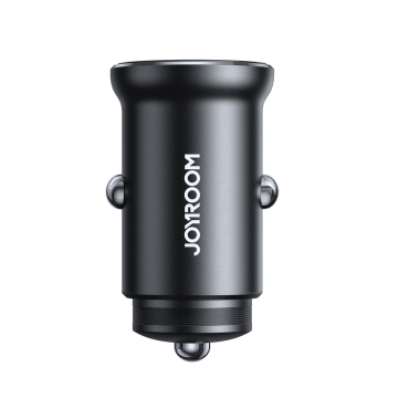 Mini carregador de carro para 30W 2X Cigarro Isqueiro 2x Metal USB-C Preto
