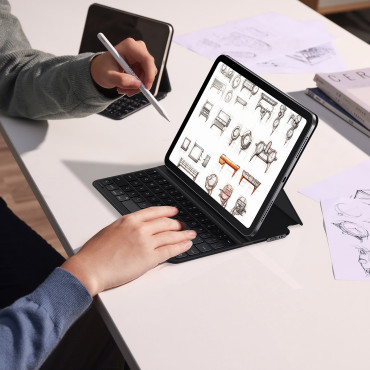 Fodral med tangentbord på iPad Air 4/5 10.9 '/ iPad Pro 11' '+ USB-C Brilliance Serie Cable
