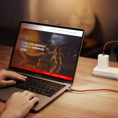Kabelkabel i USB-C-kort - USB-C 2,0 3A röd