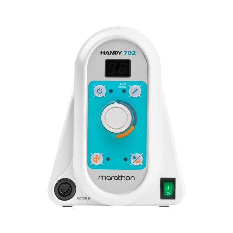 SAEYANG MARATHON HANDY 702 Fogászati polírozó gép + S40-FS60N mikromotor kézidarab — elölnézet