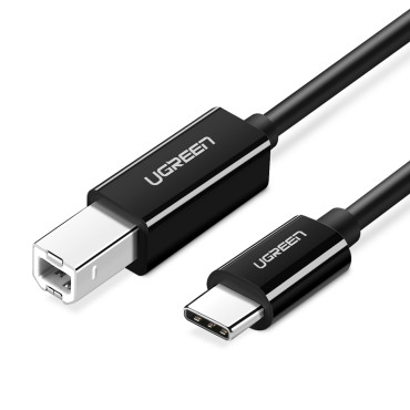 Καλώδιο καλωδίου για τον εκτυπωτή φαξ USB-C - USB-B 1M μαύρο