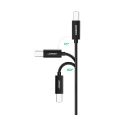 Kabel tråd för USB-C Fax skrivare - USB-B 1M svart
