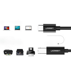 Kabel tråd för USB-C Fax skrivare - USB-B 1M svart