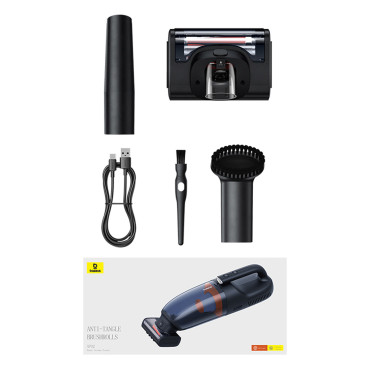 Aspirador de carro manual Baseus Ap02 6000pa 130w preto