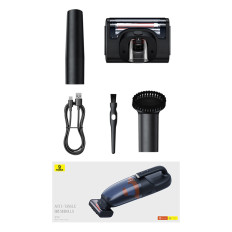 Aspirador de carro manual Baseus Ap02 6000pa 130w preto