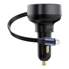 Carregador de carros com calma enrolado para iPhone Relâmpago USB-C 60W