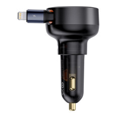 Carregador de carros com calma enrolado para iPhone Relâmpago USB-C 60W