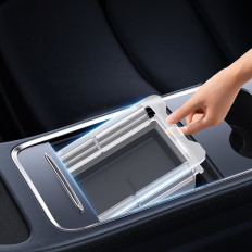 Organizador T-Space Gaveta para Tesla Modelo 3 / Y console cinza médio