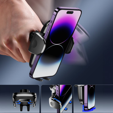 Mehanička ručka za automobil Universal za kokpit telefon crno staklo