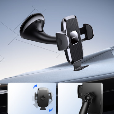 Alça de carro mecânica universal para um vidro preto do telefone da cockpit