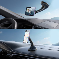 Magnetic car holder Universal for a cockpit phone black glass