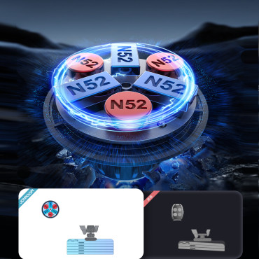 Magnetische autohouder universeel voor een cockpit telefoon zwart glas