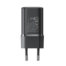 Snabb 30W USB-A-nätverkslastare och USB-C PD QC AFC FCP svart