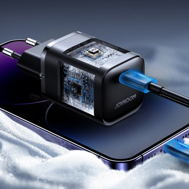 Tinklo įkroviklio greičio serija 30W USB-C PD QC AFC FCP juoda