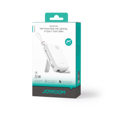 Powerbank Cutie Series 22.5W 20000mAh med USB-A Stand USB-C iPhone White