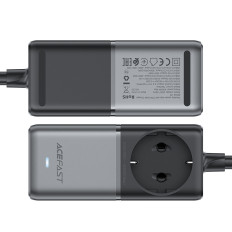 Estação de carregamento de recepção Z2 Gan 75W PD 3x USB-C 2x USB-A Preto e Cinza