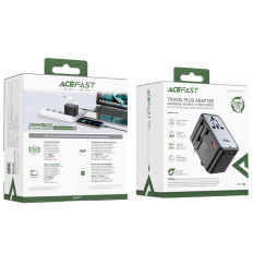 Universal Travel Charger Gan 2x USB-A 3x USB-C UK vtič UK EU Aus Black
