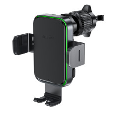 Porte-voiture sur le téléphone avec chargeur d'induction D17 - Noir