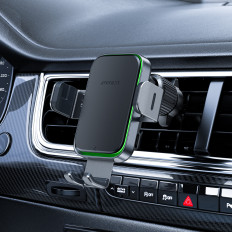 Automobilio laikiklis telefone su indukciniu krautuvu D17 - Juoda