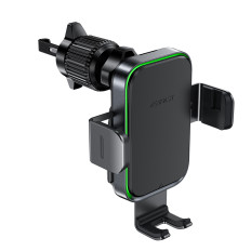 Porte-voiture sur le téléphone avec chargeur d'induction D17 - Noir