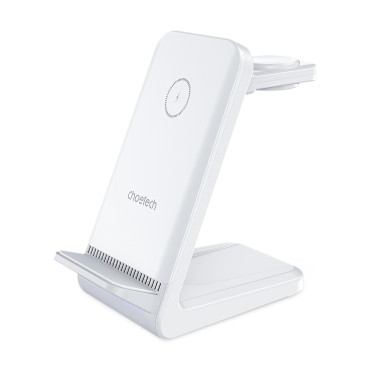 4in1 Laddarstation Choolyc T608 15W vit induktionsladdare