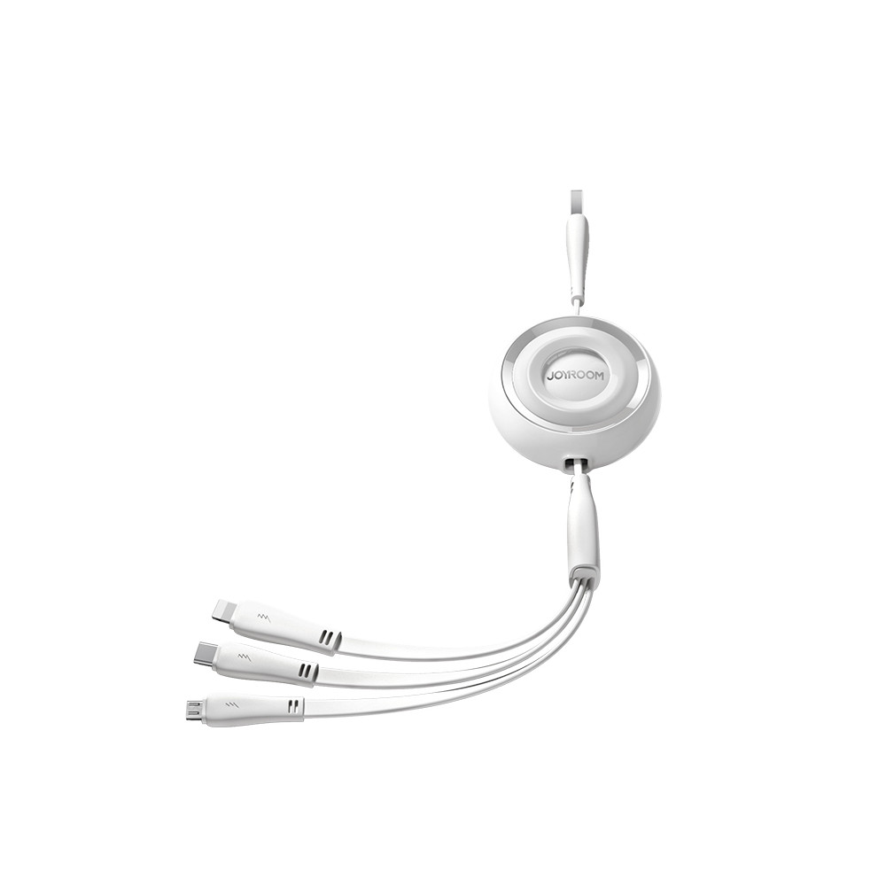 3in1 Barvit kabel USB-A SCH-C / C / iPhone strela / microusb 1m bela