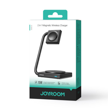 2in1 Induktionsladdare för klocka och Smarda 15w Magsafe Qi Folding Black