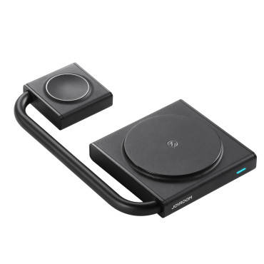 2in1 indukcijski polnilnik za uro in smarde 15W magsafe qi zložljiva črna