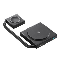 2in1 carregador de indução para relógio e smarda 15w magsafe qi dobrável preto