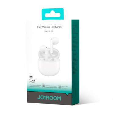Brezžične slušalke TWS Fundods serije JR-FB1 Bluetooth 5.3 Bela