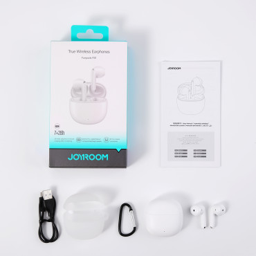 Brezžične slušalke TWS Fundods serije JR-FB1 Bluetooth 5.3 Bela