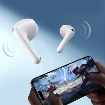 Ασύρματα ακουστικά TWS Funpods Σειρά JR-FB1 Bluetooth 5.3 Λευκό