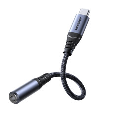 Adaptador adaptador DAC USB-C para mini jack 3.5mm Preto
