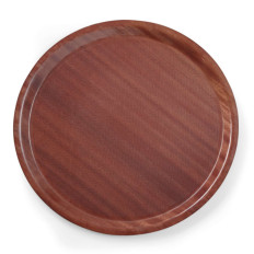 Vassoio cameriere antiscivolo in legno - Bed round. 38cm