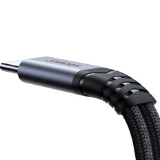 2V1 Adaptér Adaptér nabíjačka + Slúchadlá USB-C do 2x USB-C čierne