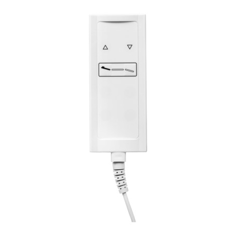 Elektrischer Kosmetikstuhl SOFT 1 MOTOR Weiß — Detailaufnahme Bedienelemente