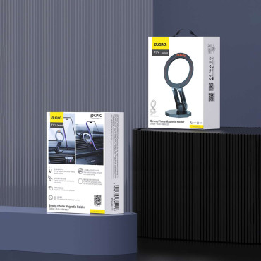 Porta auto F17 + magnetico sul telefono per un cruscotto grigio