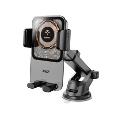 Automašīnas turētājs F19 piestiprināšana pa tālruni ar 15W indukcijas loader