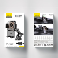 PORTARE DI AUTO F19 F19 Cloping sul telefono con un caricatore di induzione da 15W