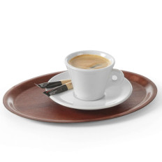 Wooden Wooden Non-slip Tray - Oval 29x21cm