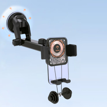 Autohoidja F19 Kinnitus telefoniga 15W induktsioonlaaduriga