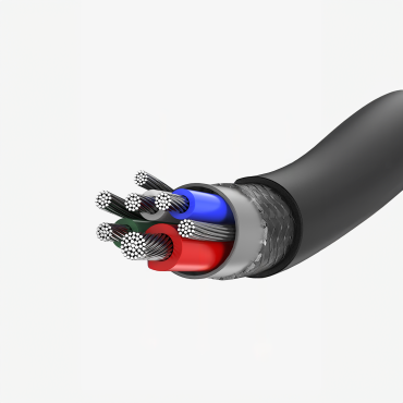 Kabeļu USB-C kabelis USB-C 480MB / S 5A 1m melns